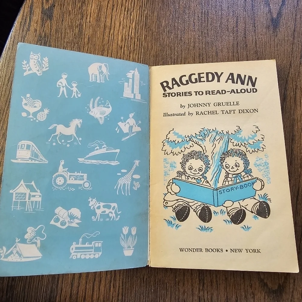 RAGGEDY ANN STORIES TO READ ALOUD BY  JOHNNY GRUELLE WONDER BOOKS 1960 PAPERBACK